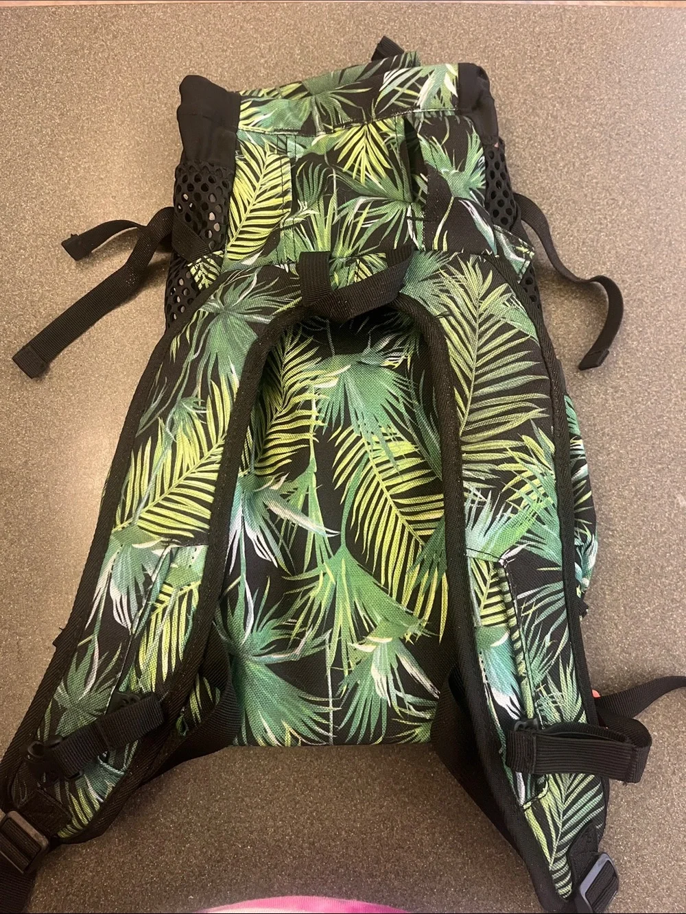 K9 Sport Sack Dog Carrier Backpack in Green Tropical Print